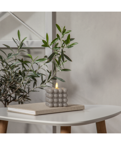 LED gyertya Flamme Dot szürke
