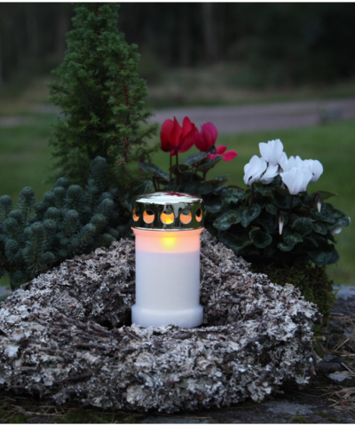 Memorial LED-kynttilä valkoinen