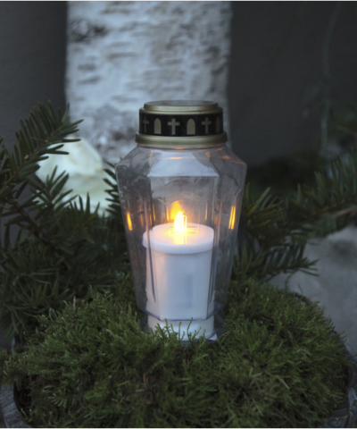 Memorial LED gyertya átlátszó