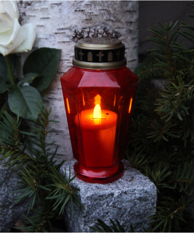 Memorial LED kynttilä punainen