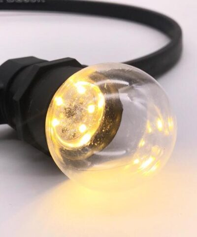 LED-lamppu 1W G45 E27 läpinäkyvä lämmin valkoinen
