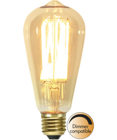 Lámpara LED E27 ST64 Oro Vintage