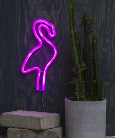 Koristeellinen neon LED Silhouette Flamingo