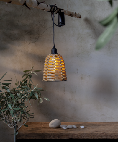 Dekoracyjna lampka LED Twine brązowa