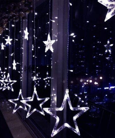 Icicle Star Led świeci zimną bielą