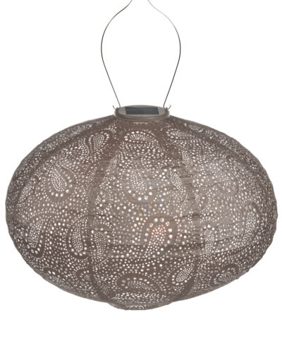 Linterna Solar Lumiz Oval40 Paisley Taupe